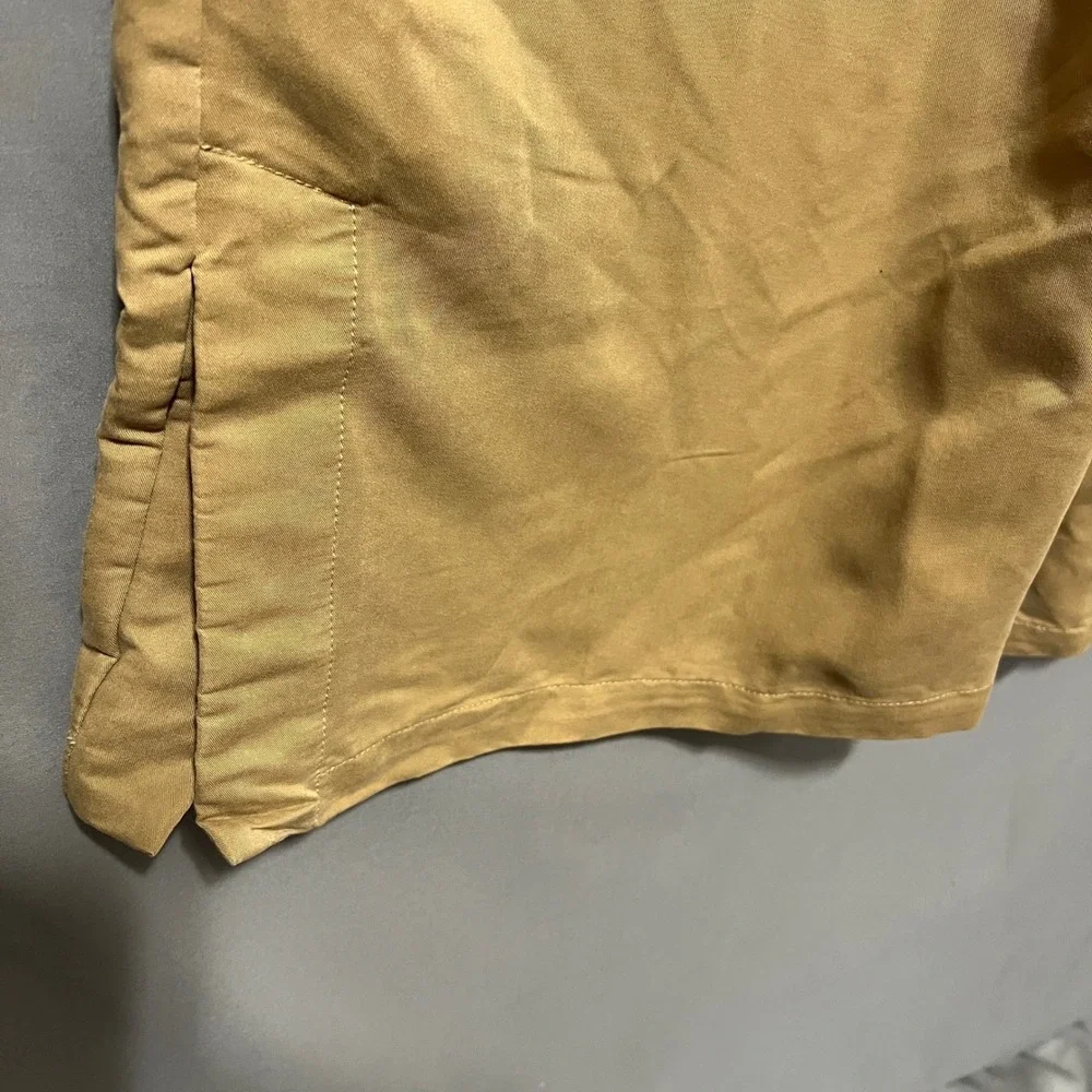 Mossimo Wide Leg High‎ Waisted Career Split Hem Khaki Trouser Pants Size 14